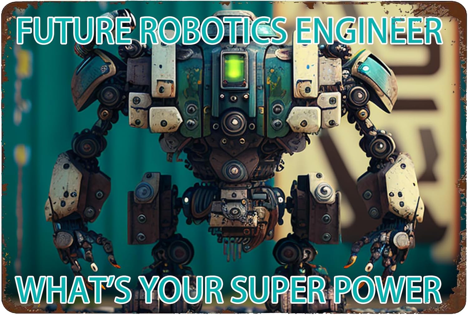 Office Tech Gifts - Robotics Engineer Metal Sign - Industrial