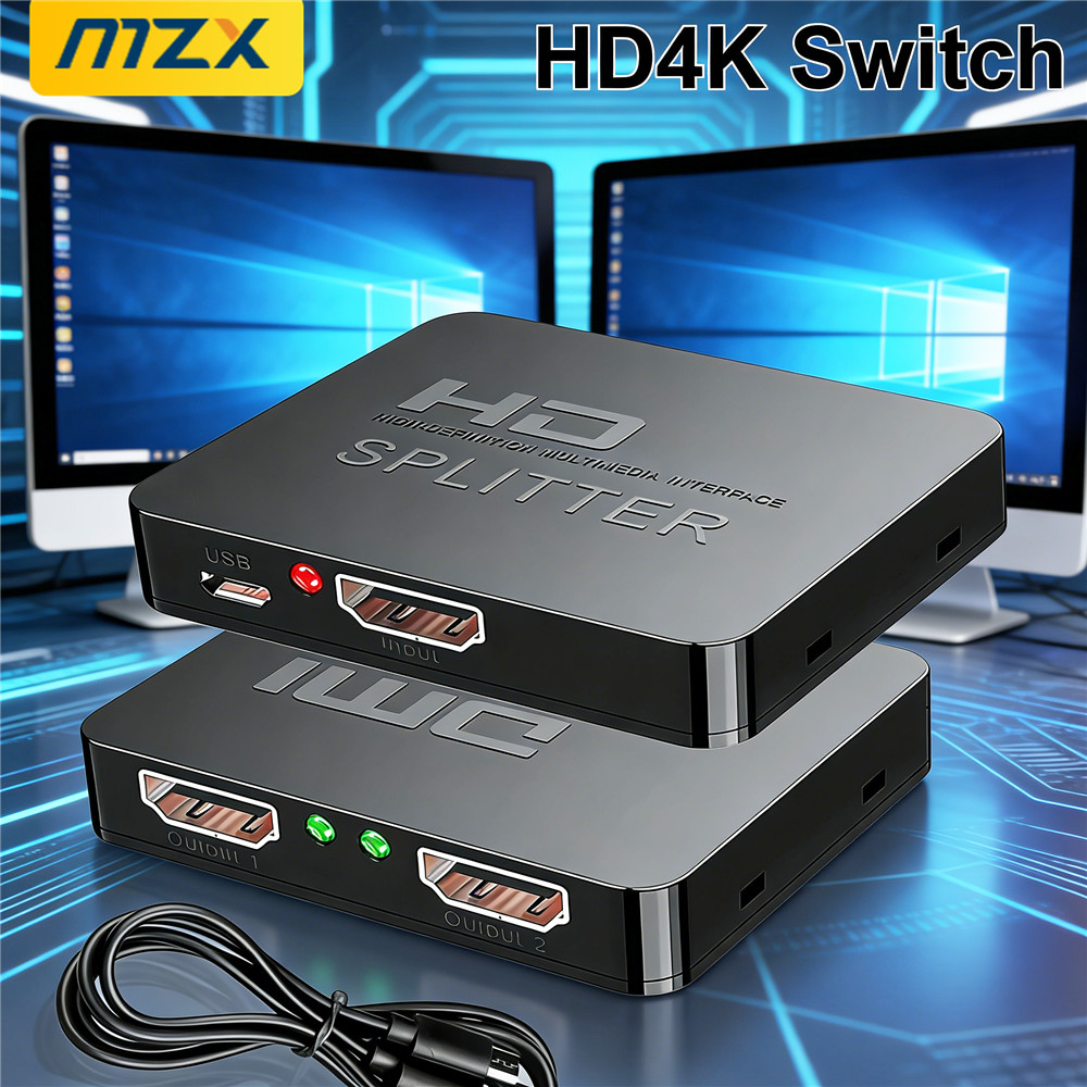 1-in-2-Out 4K Switch Video HDM - đánh giá và giá Kvm Switch Dual Monitor