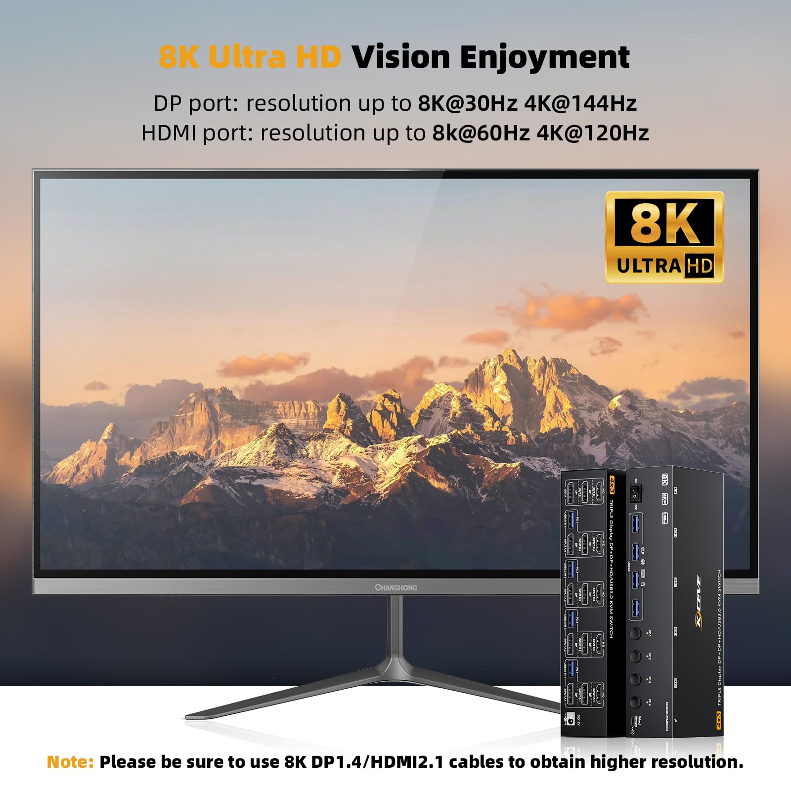 8K@60Hz KVM Switch 4/3/2 Compu - đánh giá và giá Kvm Switch Dual Monitor