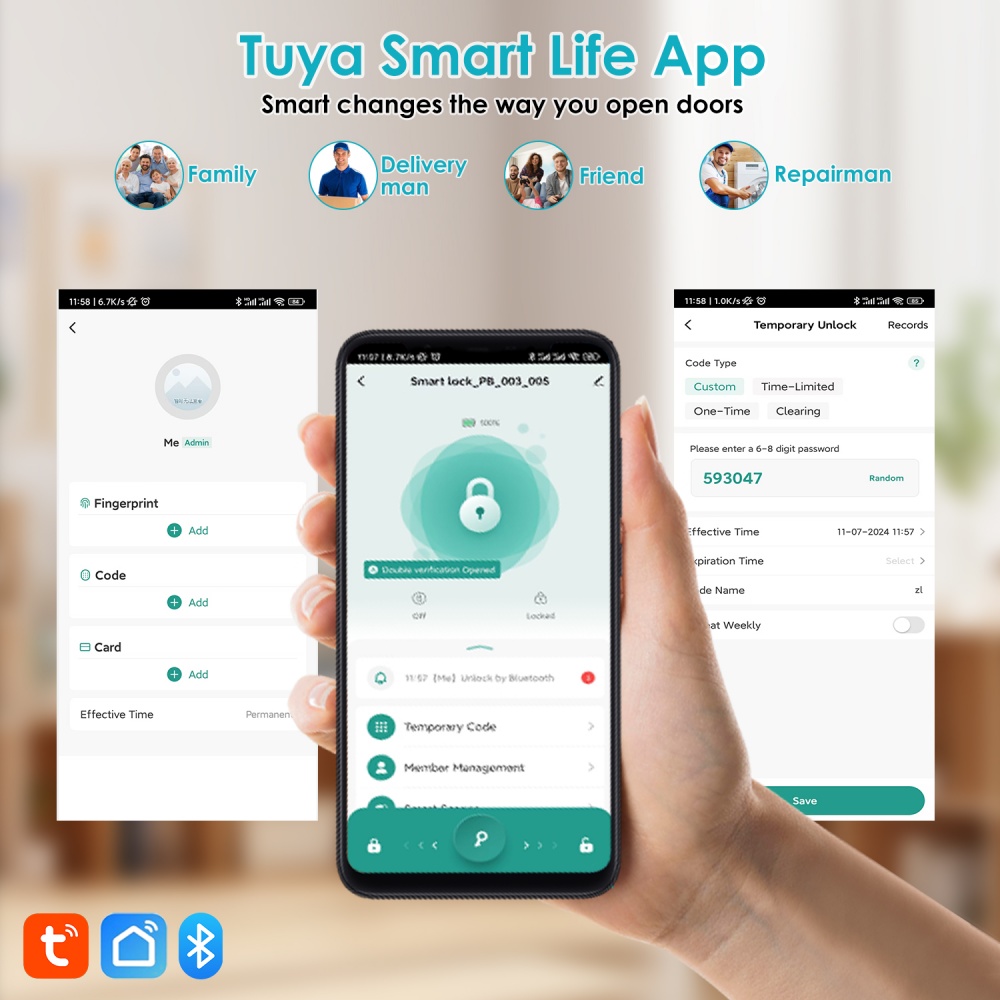 YFK Tuya 5-in-1 Smart Door Han - đánh giá và giá Tech For Office